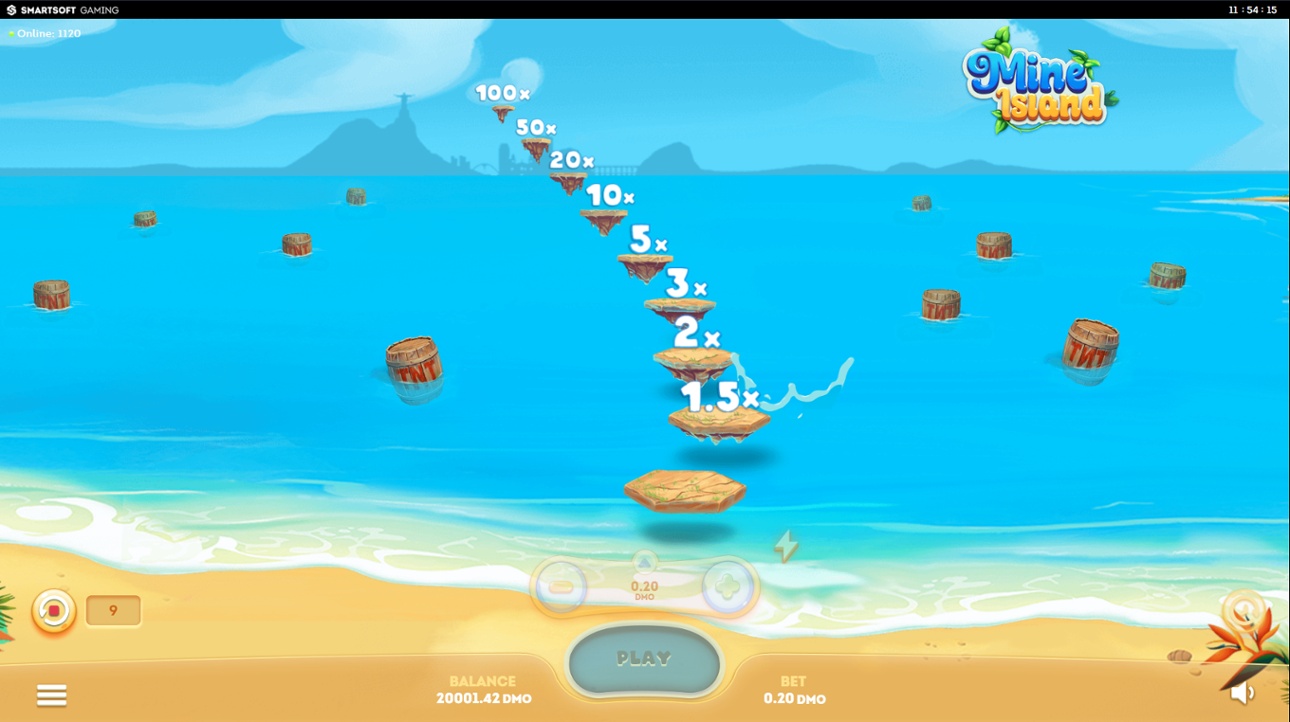 Mine Island game - Lost Bet