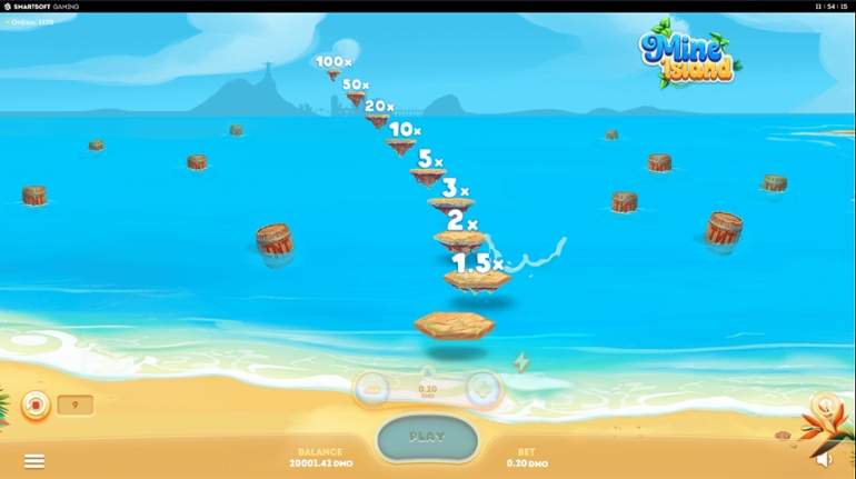 Mine Island game - Lost Bet