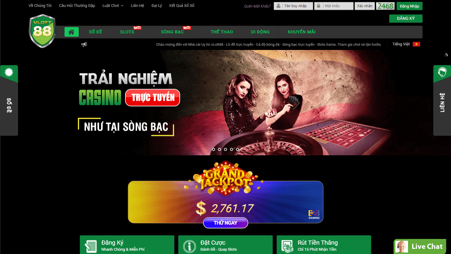 vlott88_casino_homepage_desktop