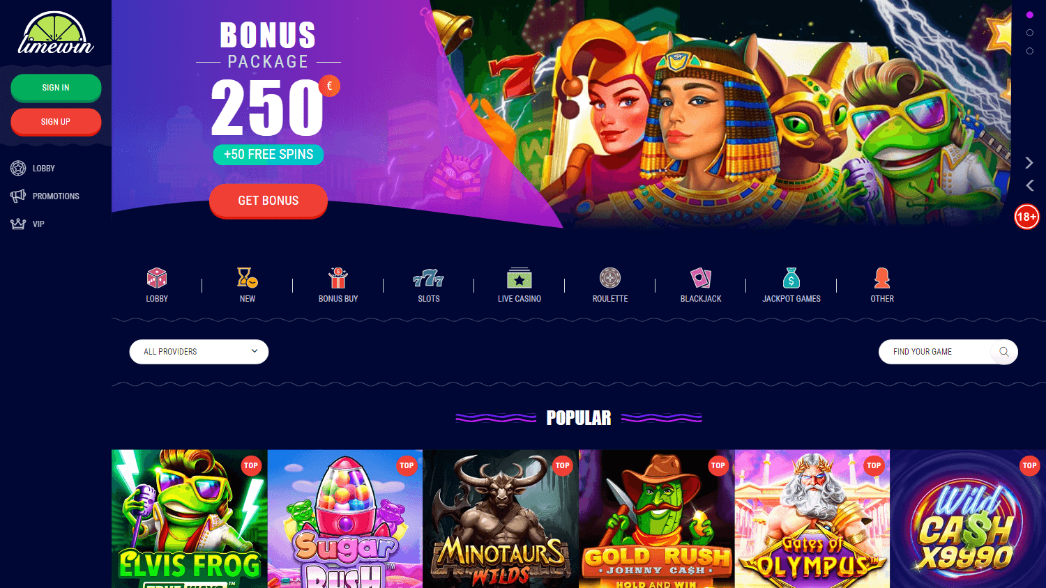 limewin_casino_homepage_desktop