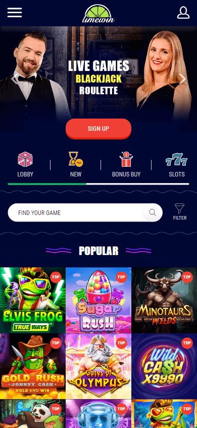 limewin_casino_homepage_mobile