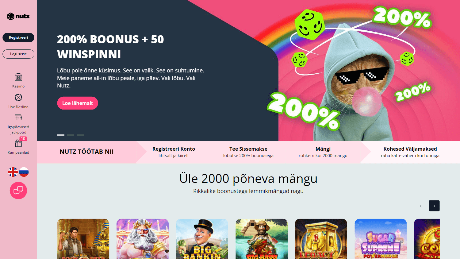 nutz_casino_homepage_desktop