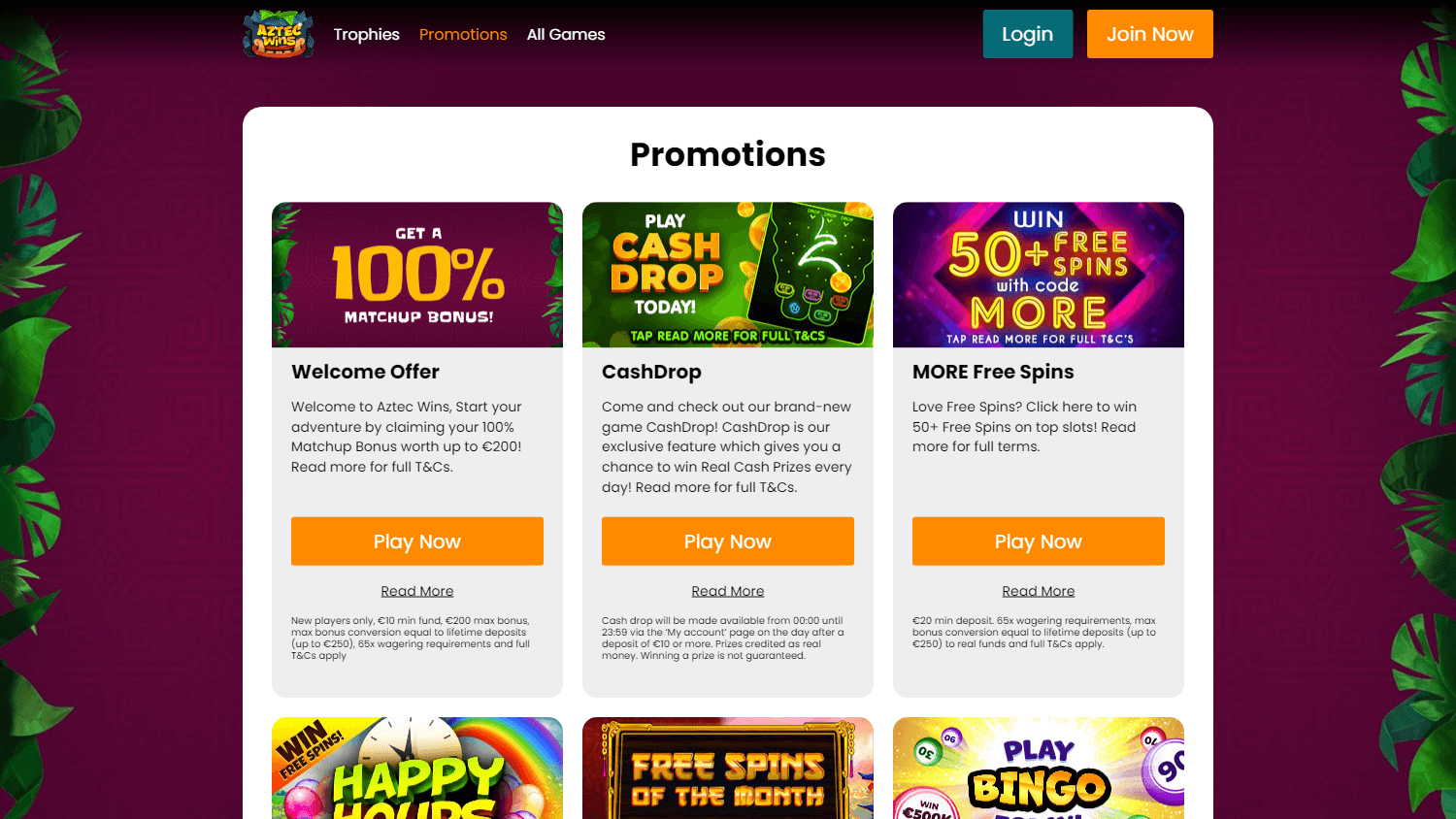 aztec_wins_casino_ie_promotions_desktop