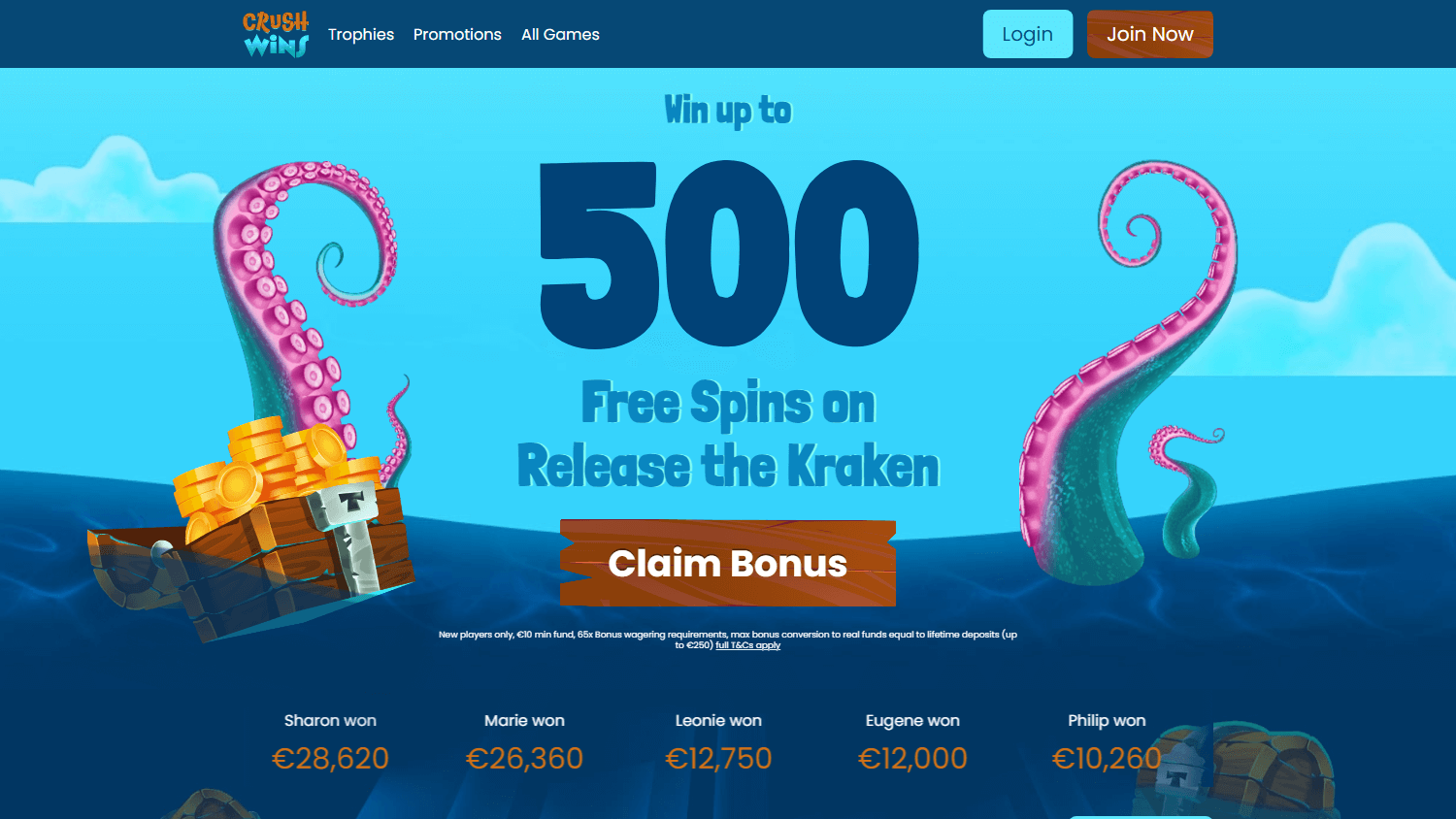 crush_wins_casino_ie_homepage_desktop