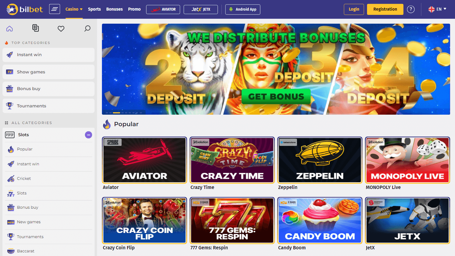 bilbet_casino_homepage_desktop