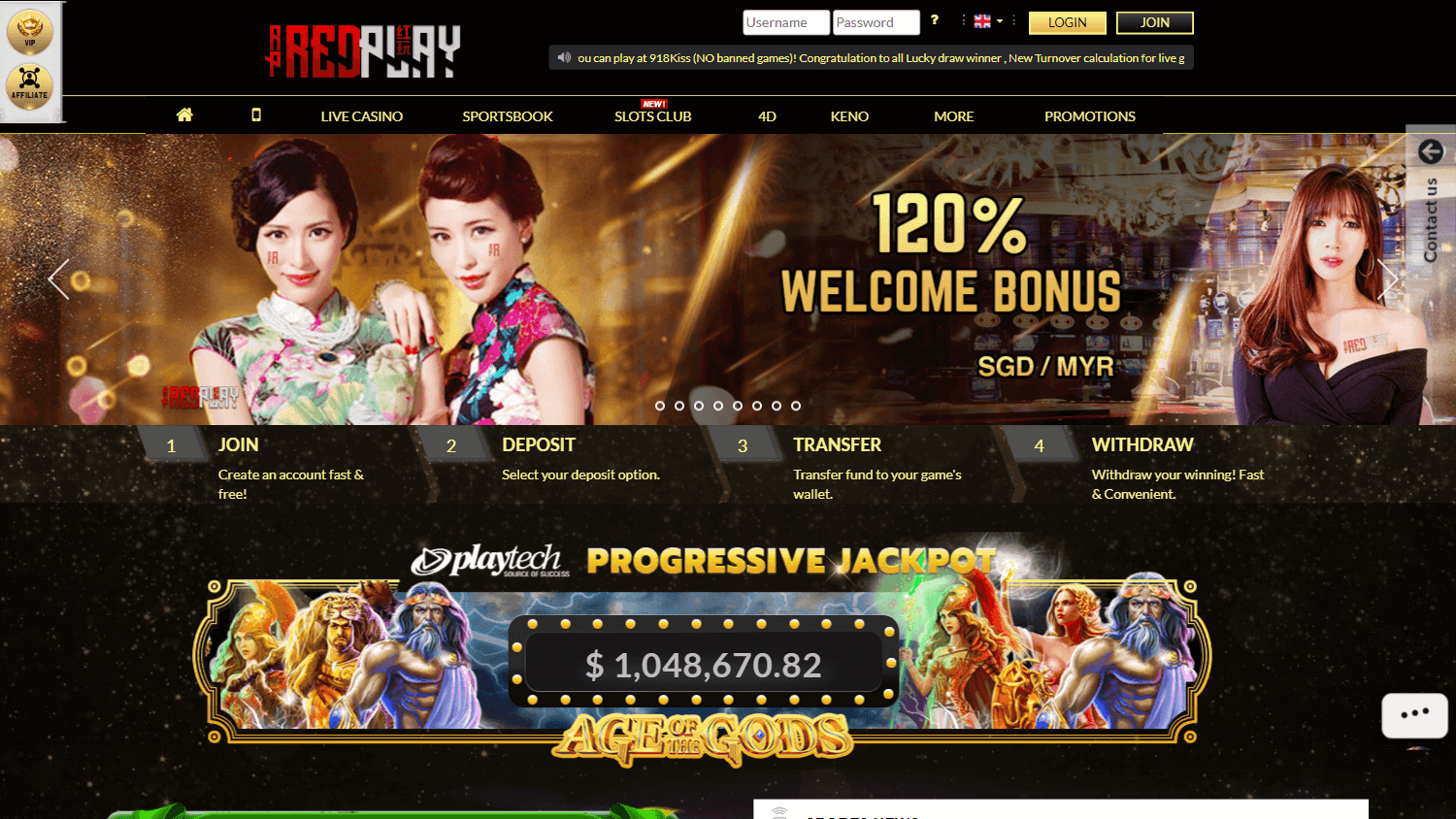 redplay2u_casino_homepage_desktop