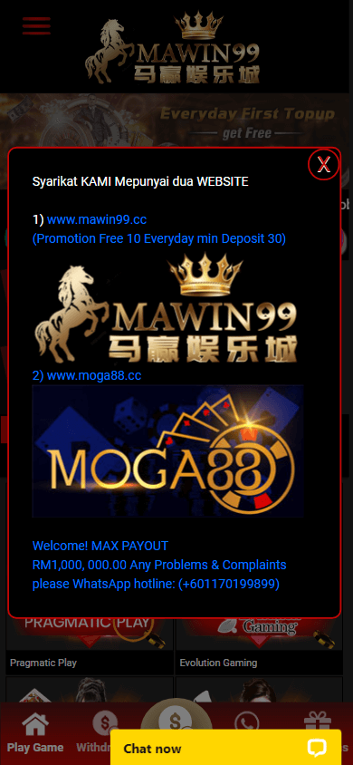 mawin99_casino_homepage_mobile