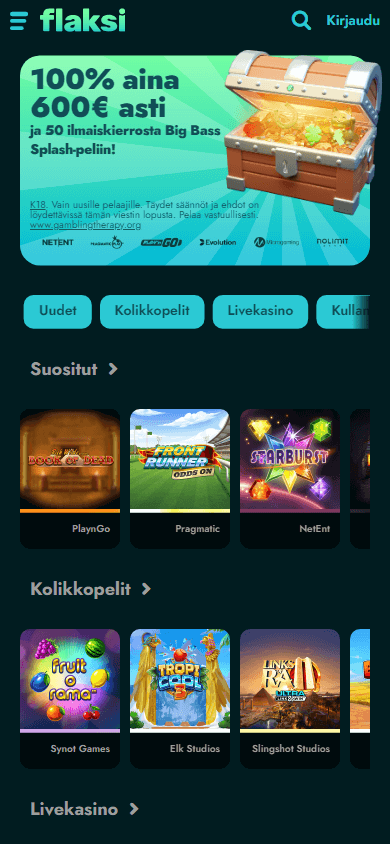 flaksi_casino_homepage_mobile