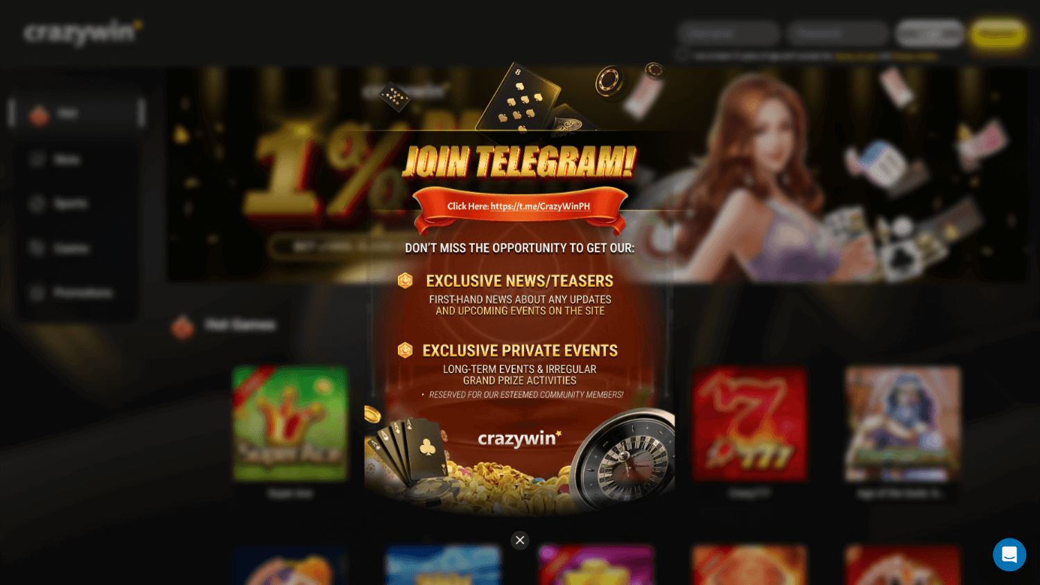 crazywin_casino_homepage_desktop