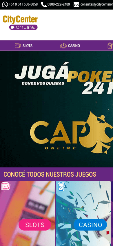 city_center_online_casino_homepage_mobile