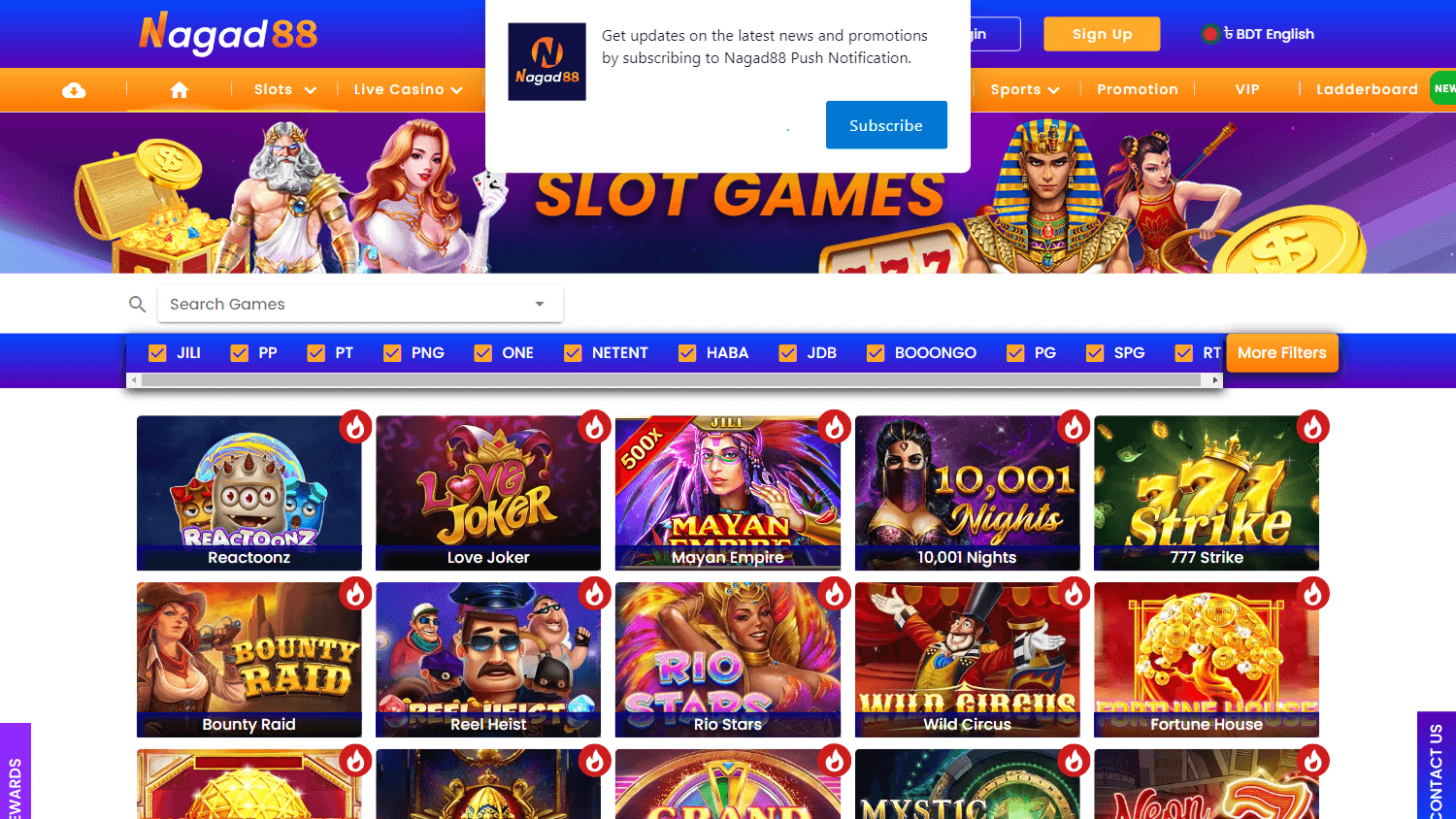 nagad88_casino_game_gallery_desktop