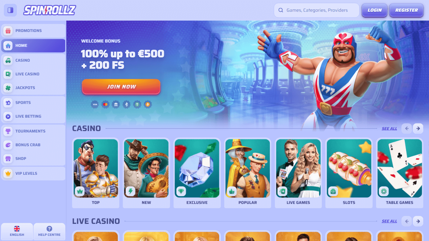 spinrollz_casino_homepage_desktop