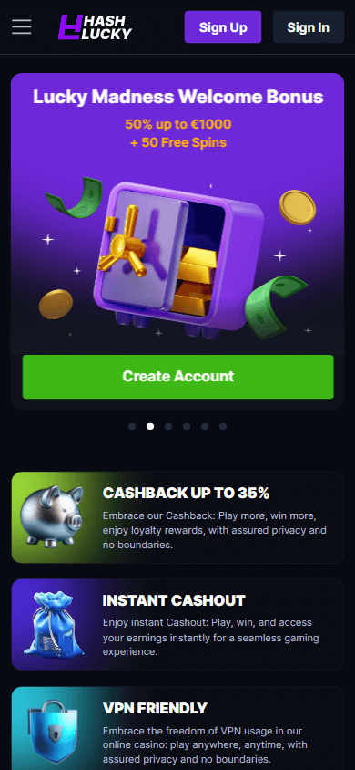 hashlucky_casino_homepage_mobile