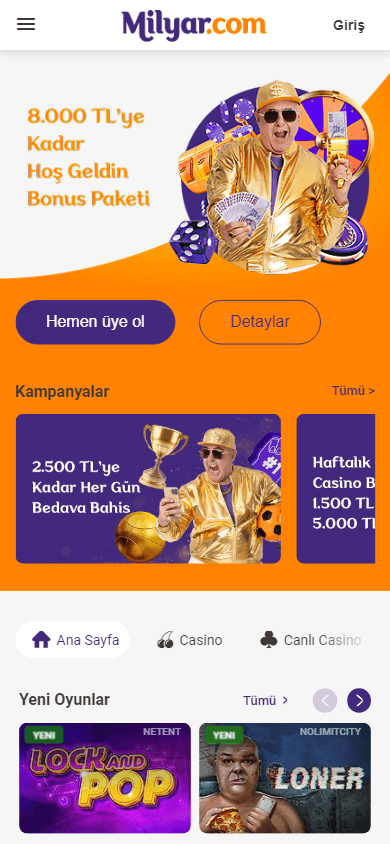 milyar_casino_homepage_mobile