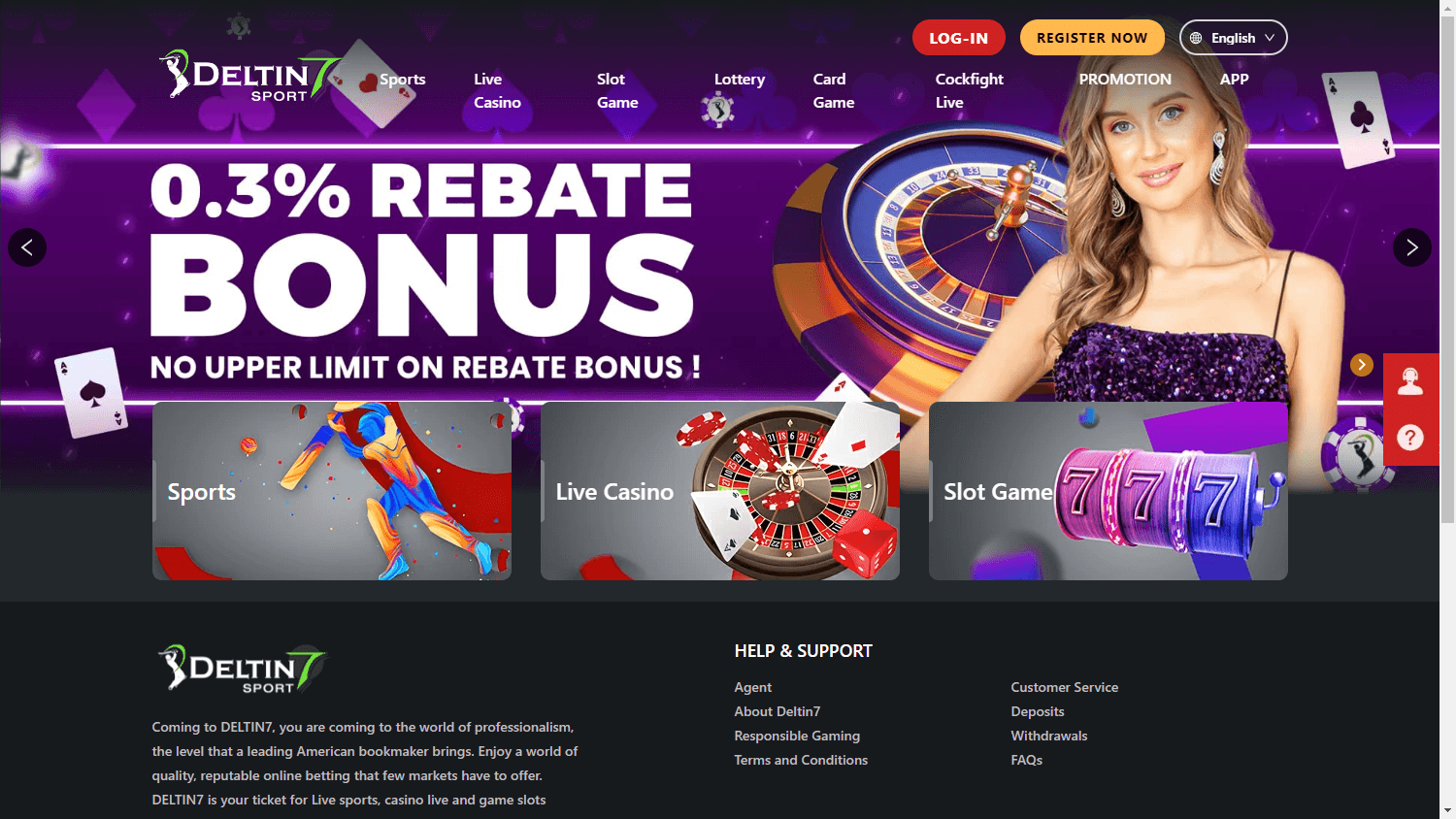 Deltin7_Sport_Casino_homepage_desktop