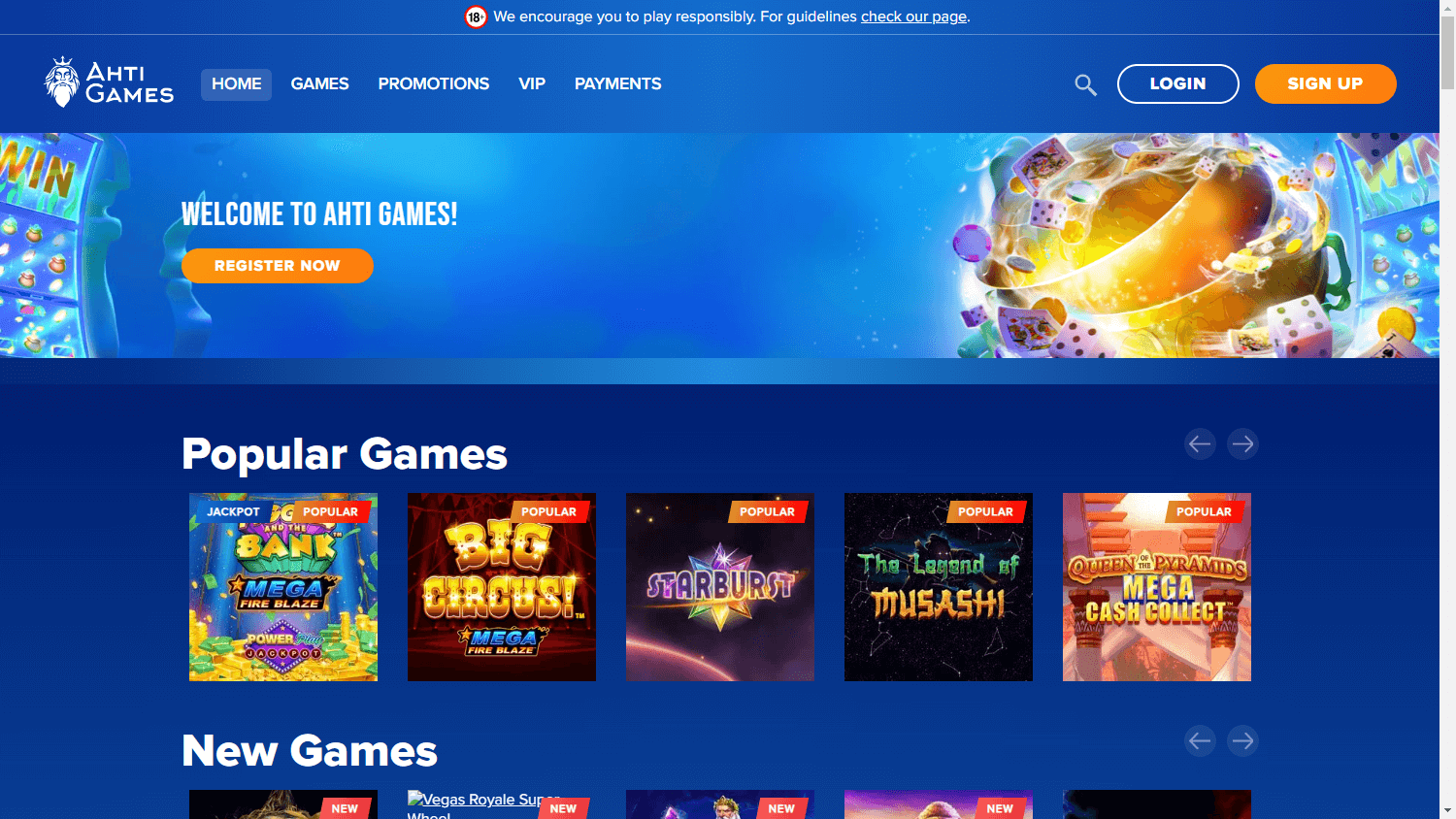 AHTI_Games_Casino_homepage_desktop
