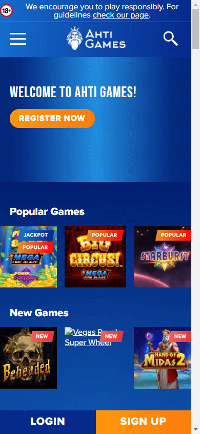AHTI_Games_Casino_homepage_mobile