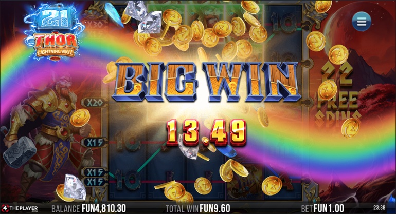 21 Thor Lightning big win