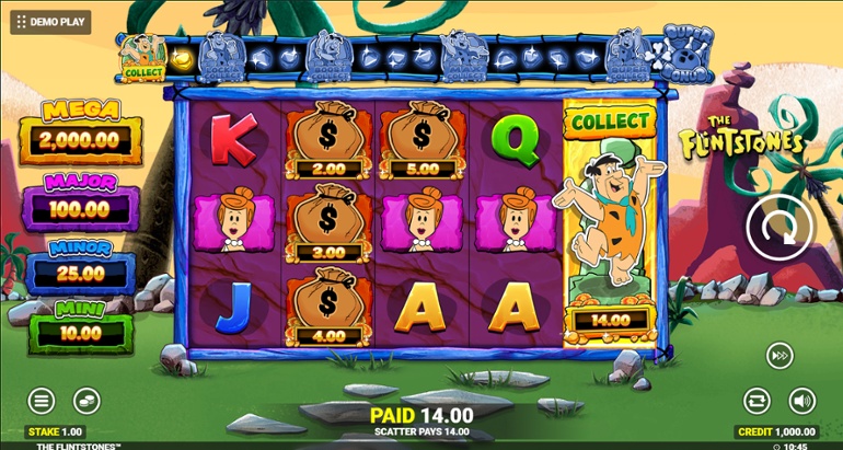 The Flintstones slot - Collect Symbol win