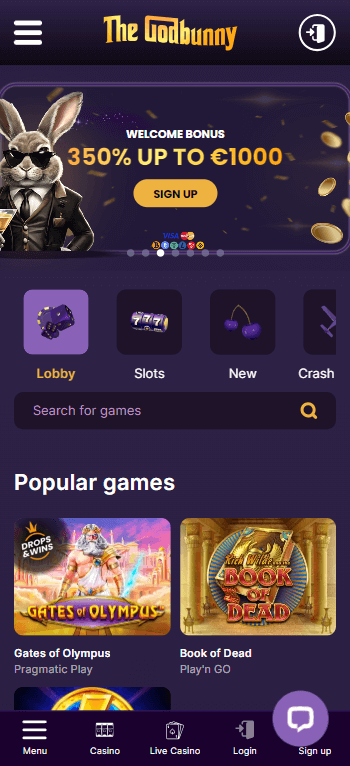 godbunny_casino_homepage_mobile