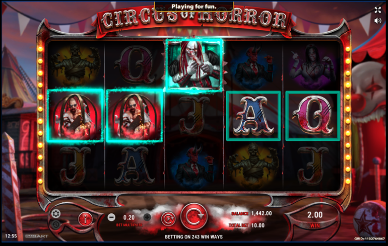 Circus of Horror win
