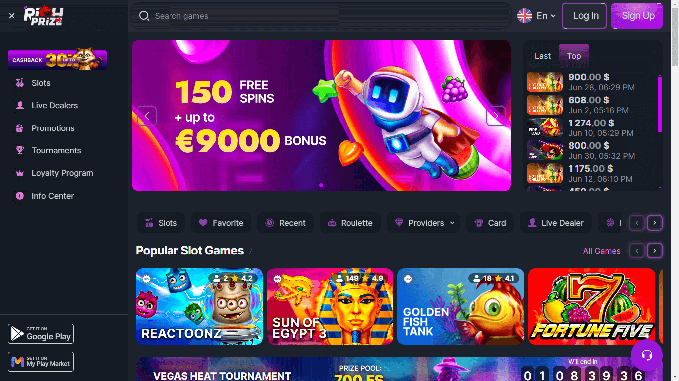 richprize_casino_homepage_desktop