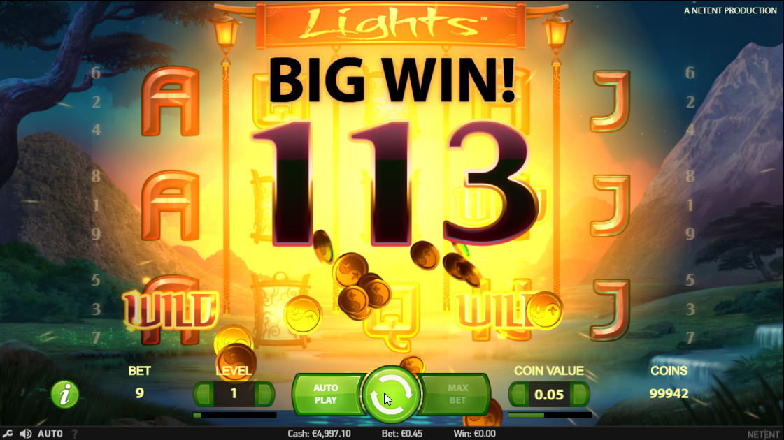 Lights slot big win