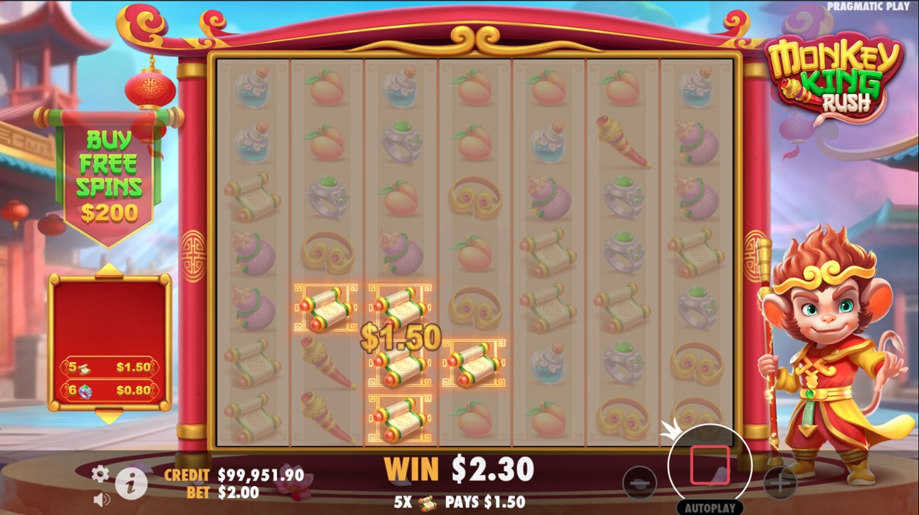 Monkey King Rush base game win