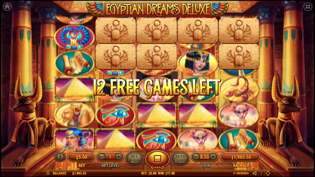 Egyptian Dreams Deluxe & 4 Scatter symbols hit