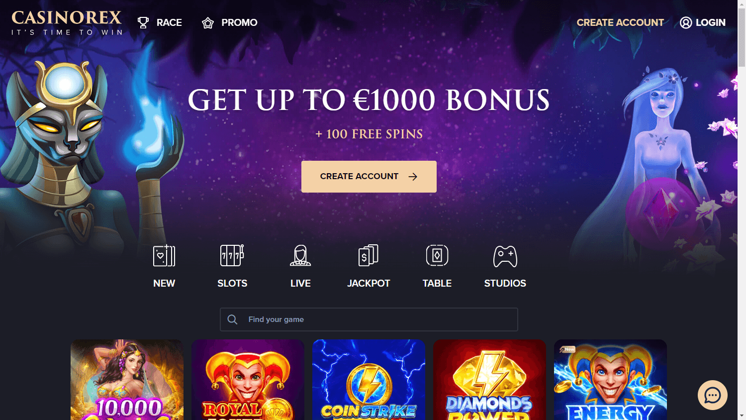 casinorex_homepage_desktop