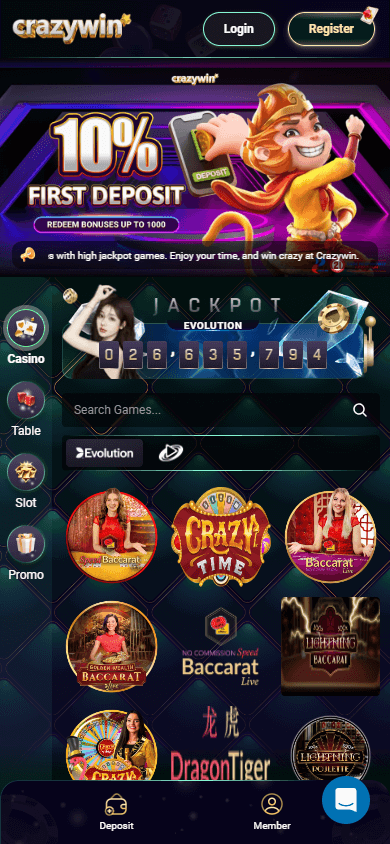 crazywin_casino_homepage_mobile