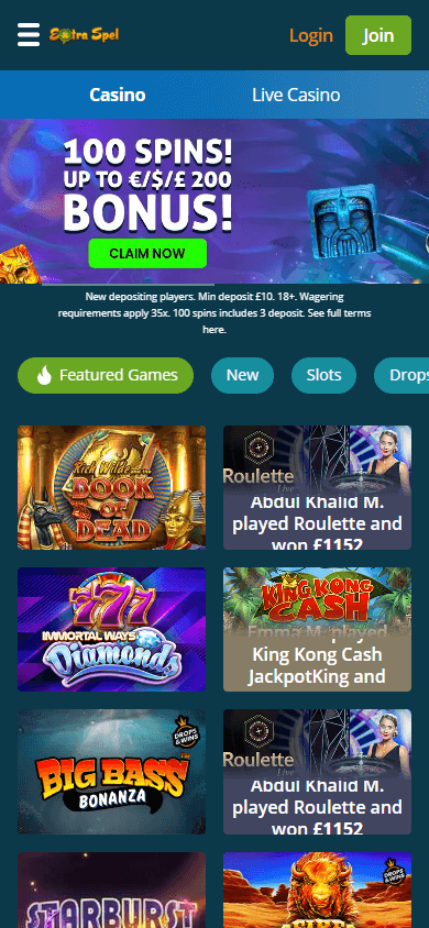 extra_spel_casino_homepage_mobile