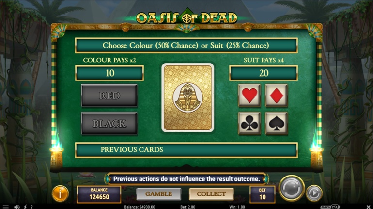 Oasis of Dead - Gamble feature