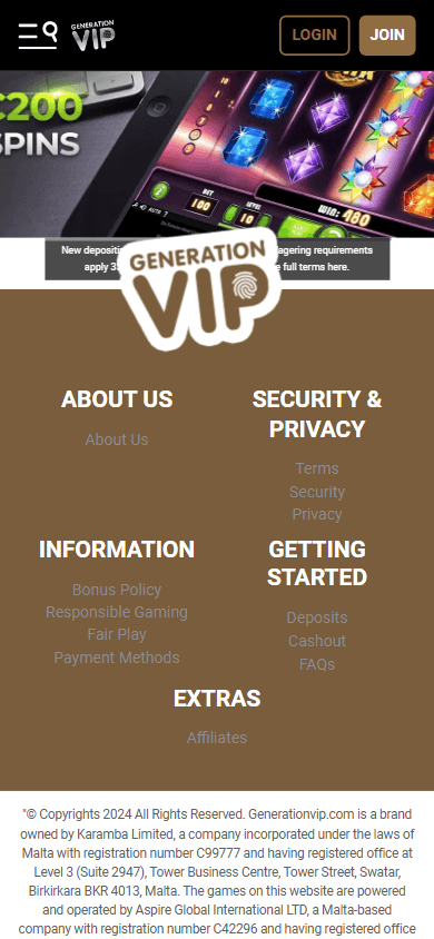 generation_vip_casino_homepage_mobile