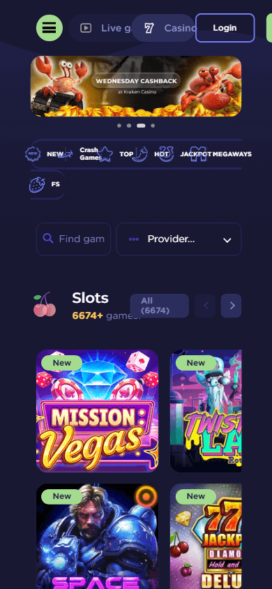 kraken_casino_homepage_mobile