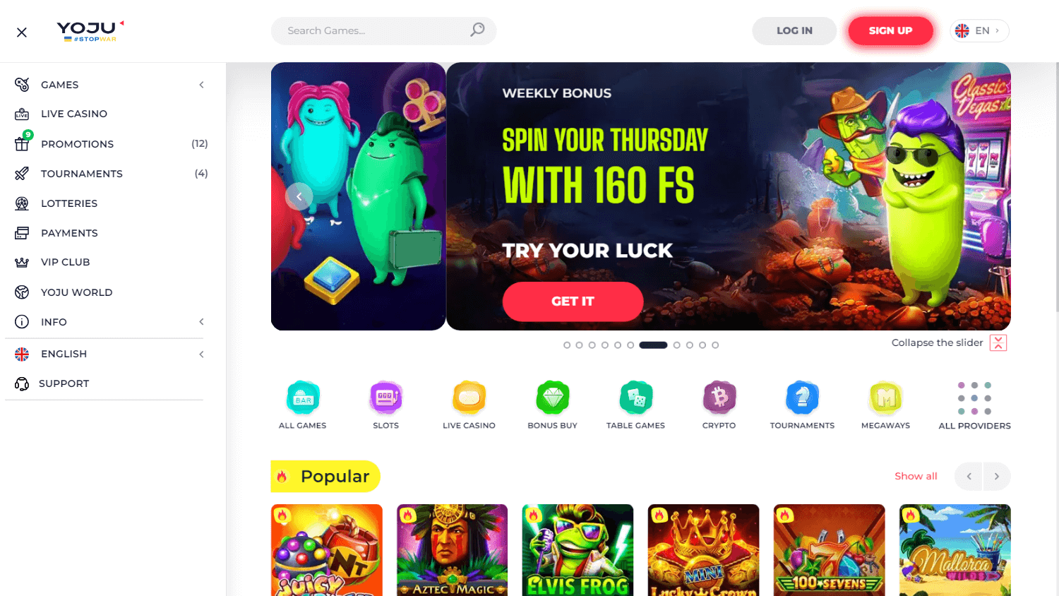 yoju_casino_homepage_desktop