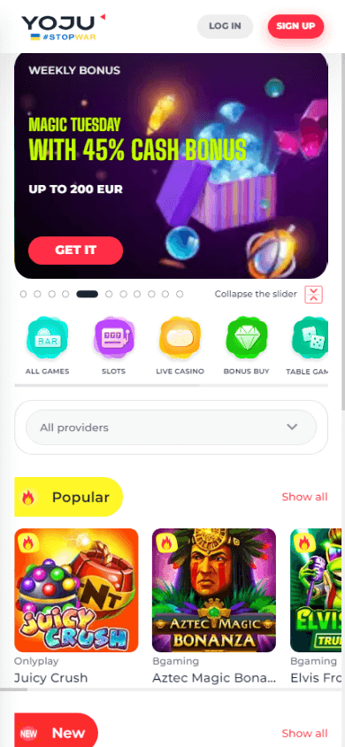 yoju_casino_homepage_mobile