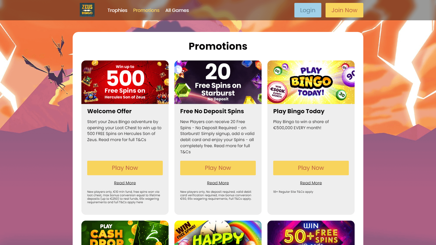 zeus_bingo_casino_ie_promotions_desktop