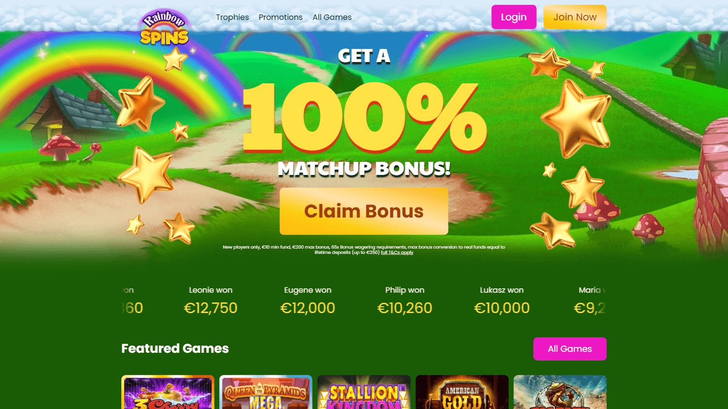 rainbow_spins_casino_ie_homepage_desktop