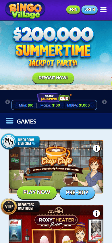 bingovillage_casino_homepage_mobile