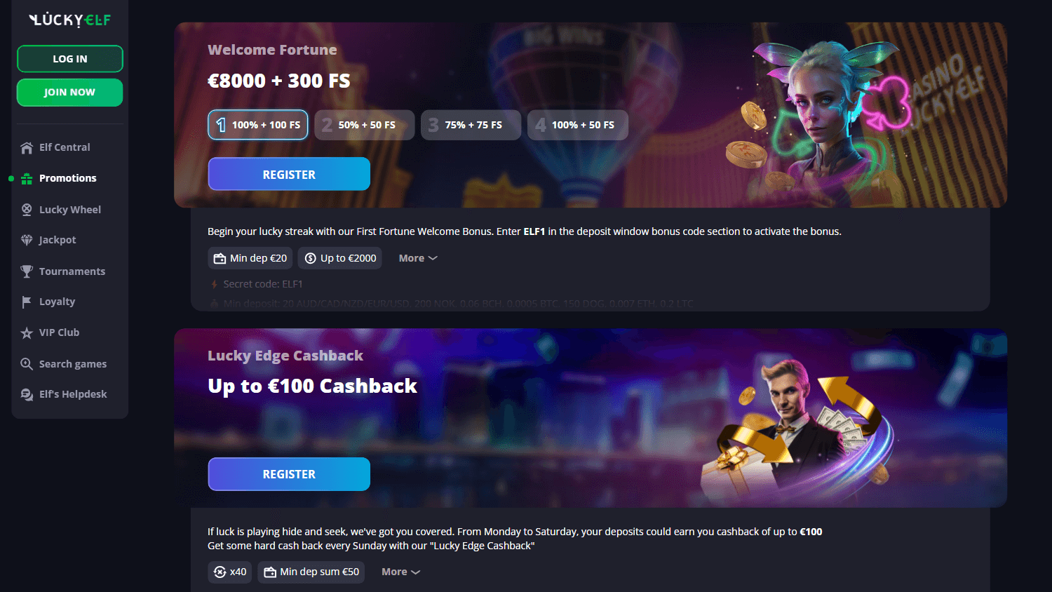 luckyelf_casino_promotions_desktop