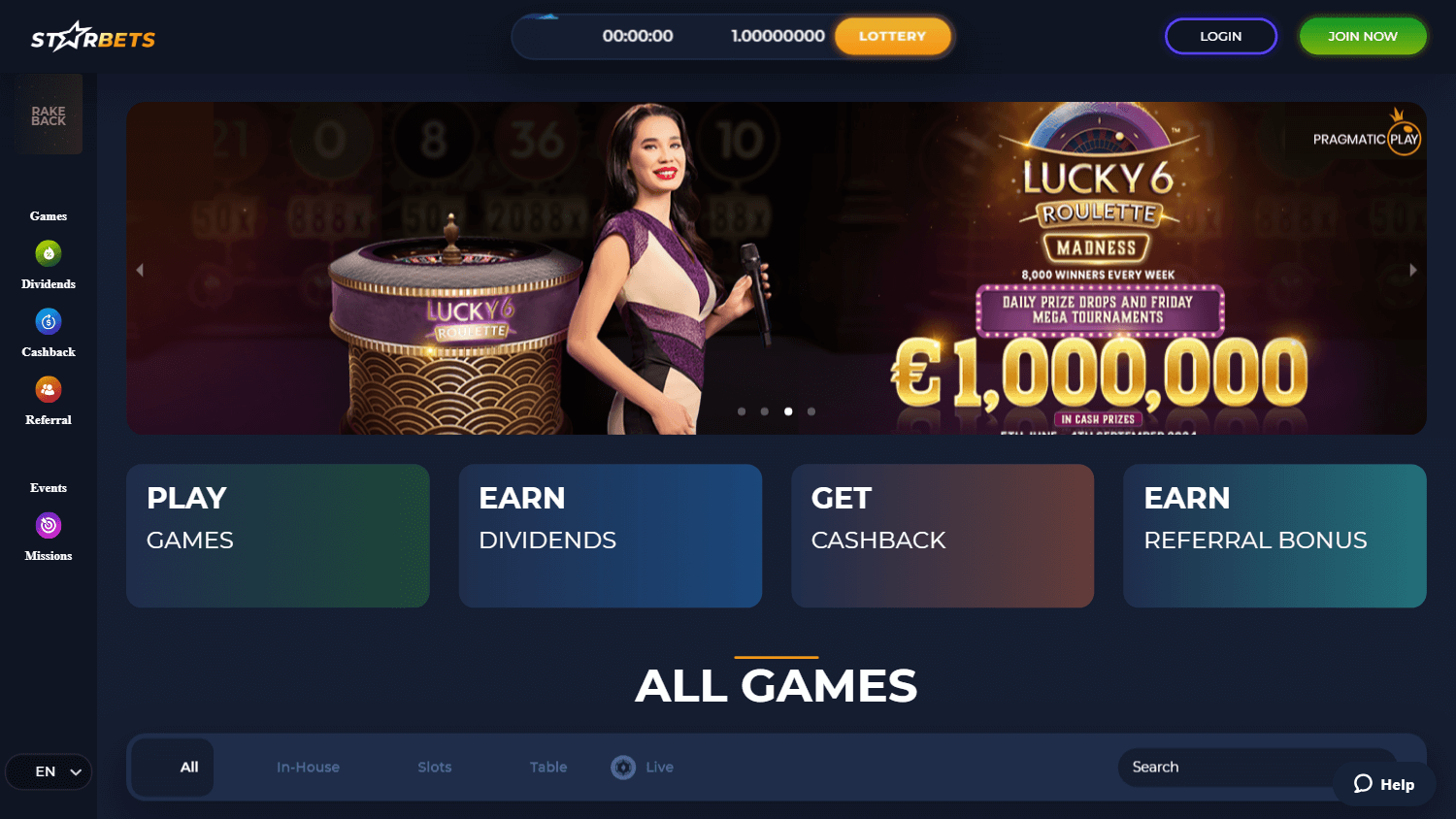 starbets_casino_homepage_desktop