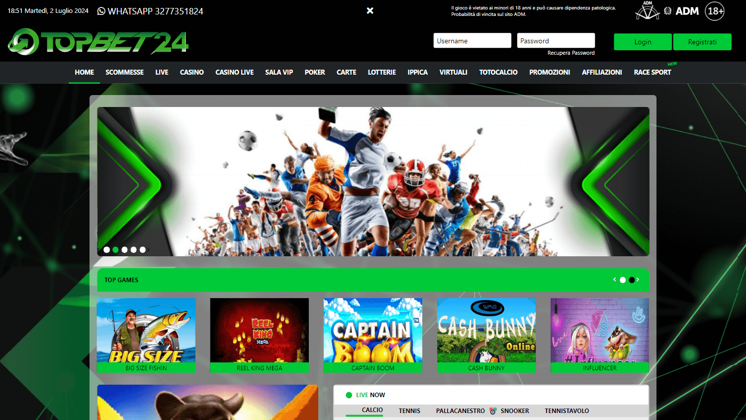 topbet24_casino_homepage_desktop