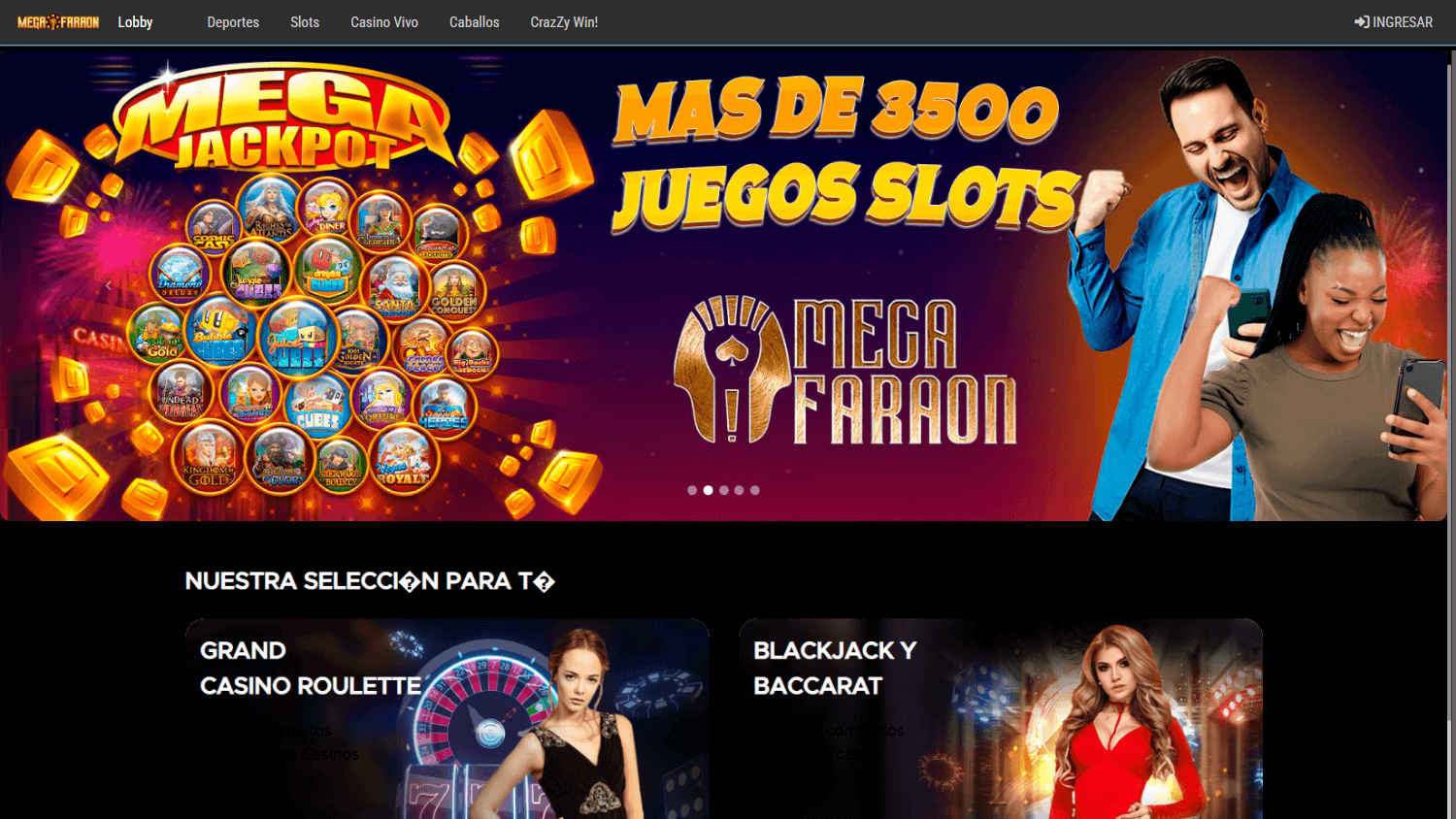 megafaraon_casino_homepage_desktop