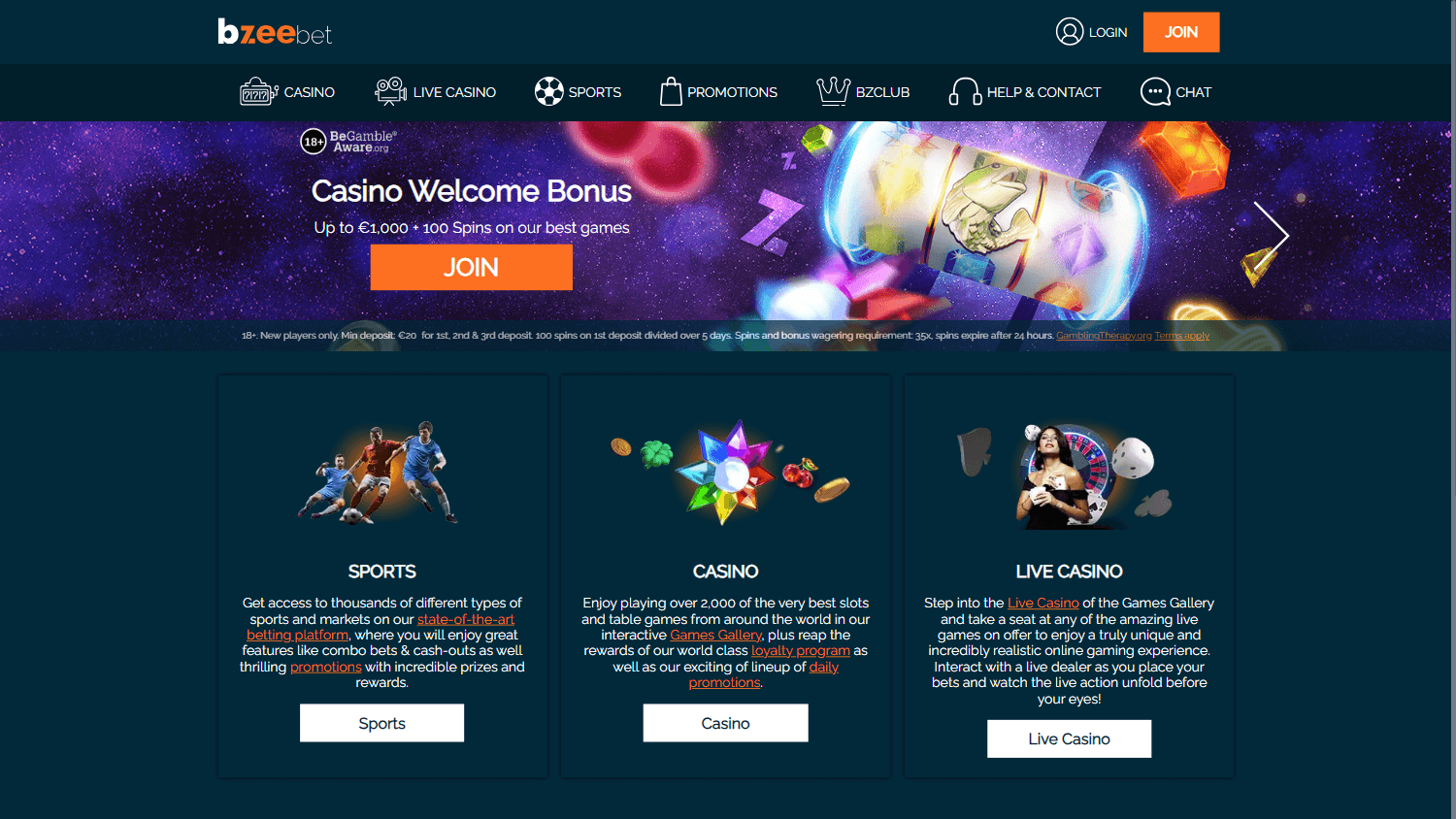 bzeebet_casino_homepage_desktop