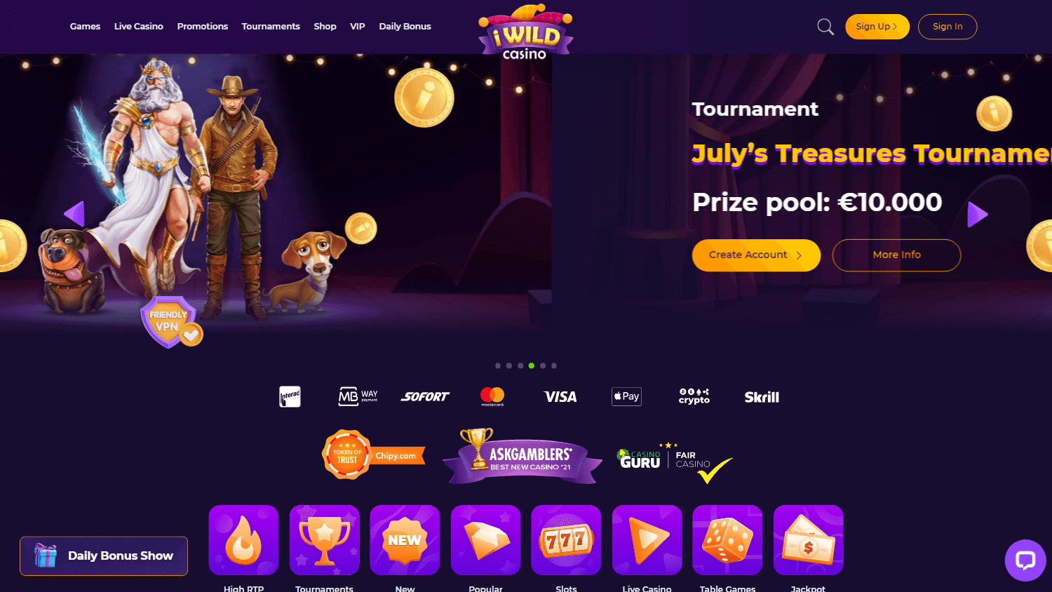 iwild_casino_uk_homepage_desktop