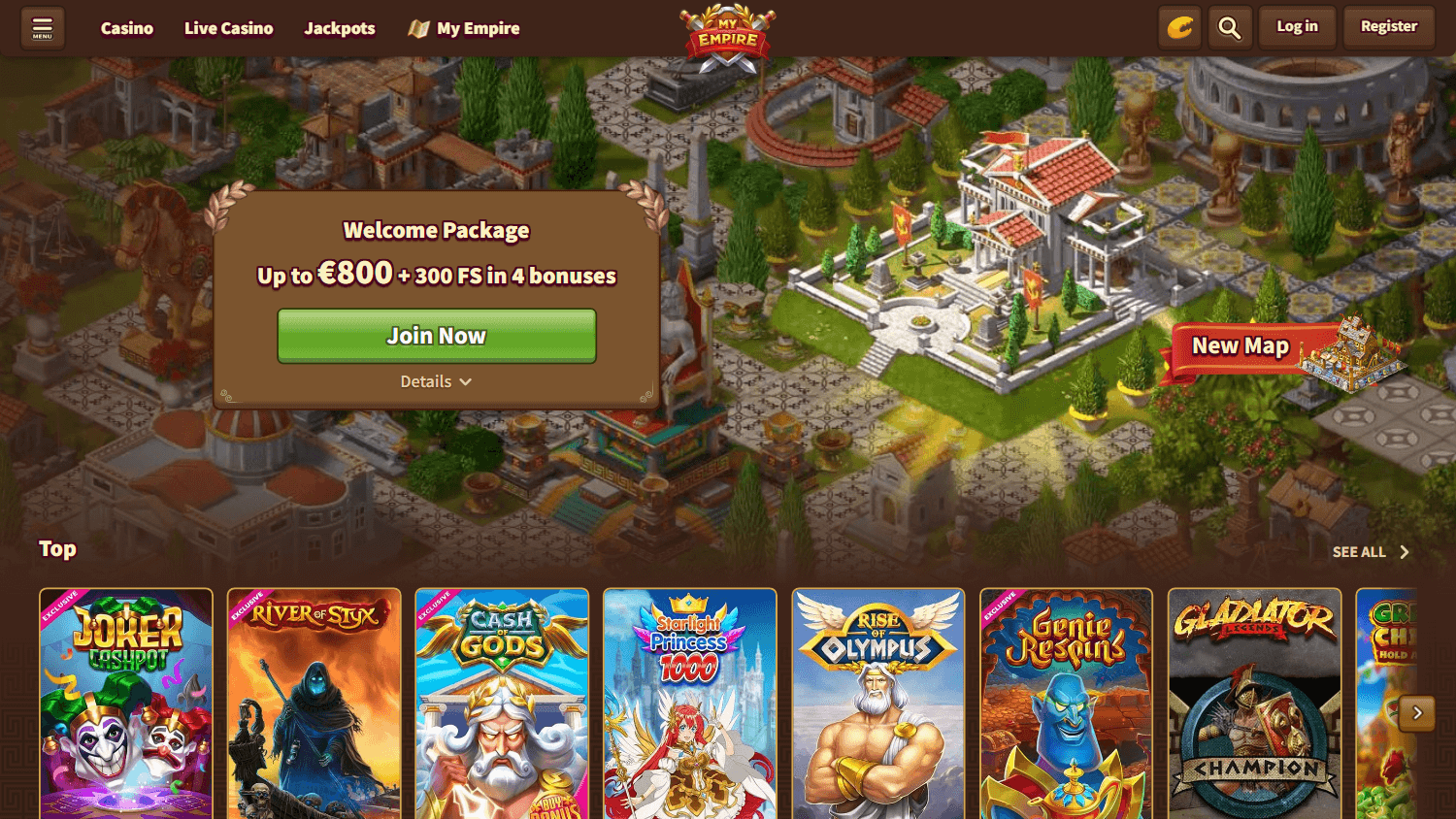 myempire_casino_homepage_desktop