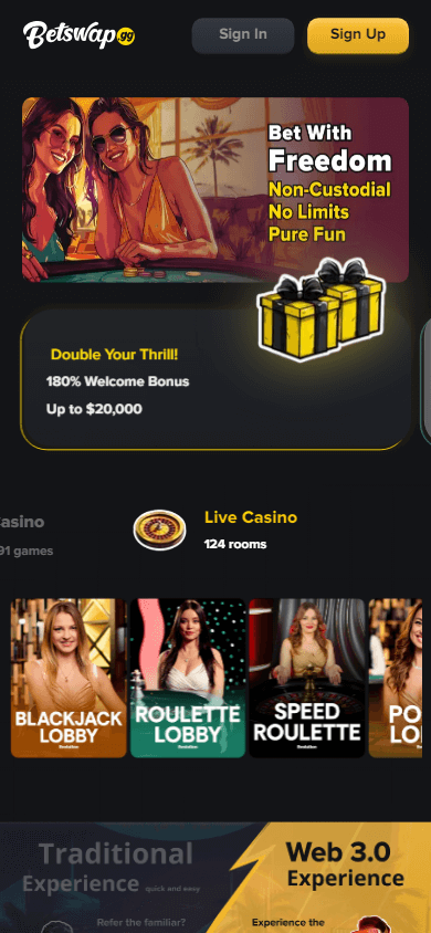 betswap_casino_homepage_mobile