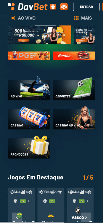 davbet_casino_homepage_mobile