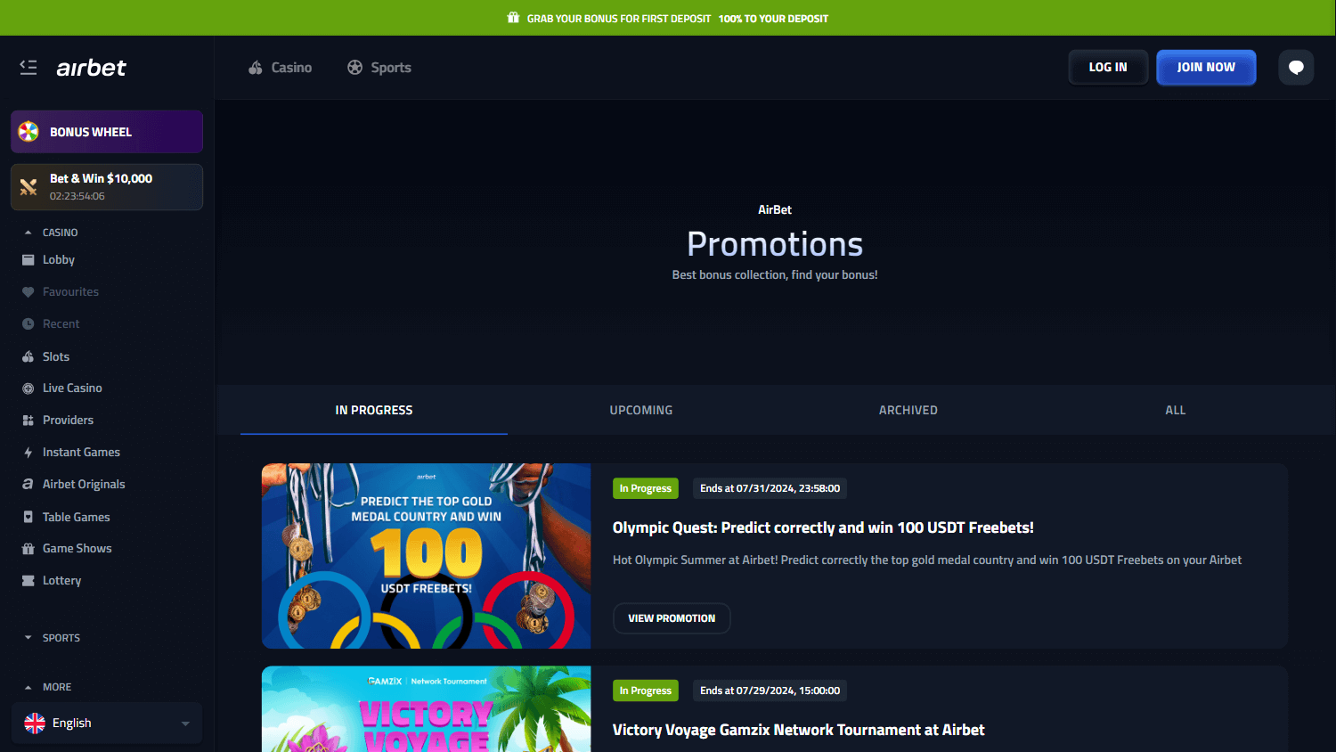 airbet.io_casino_promotions_desktop